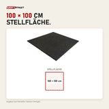 Maßbild Titanium Strength Premium Bodenschutzmatte weiß gefleckt 100 × 100 cm: Stellfläche 100 × 100 cm