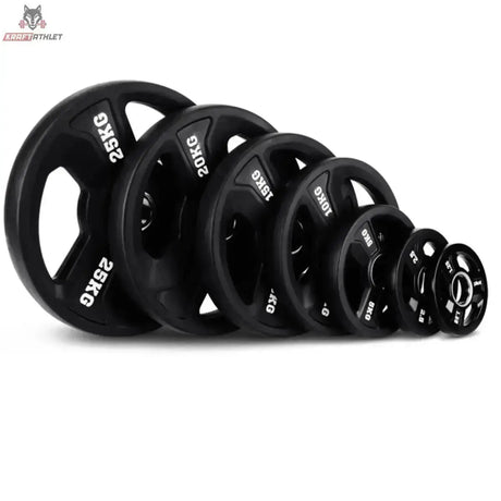 Titanium Strength Premium Tri-Grip Scheiben-Set 60 kg aufgereiht mit Dreifachgriff, Ausführung 120 kg