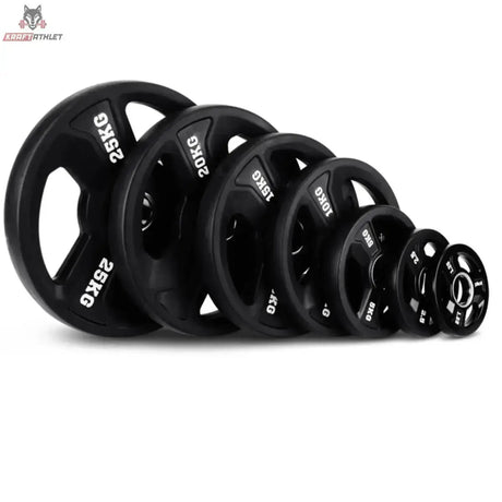 Titanium Strength Premium Tri-Grip Scheiben-Set 60 kg aufgereiht mit Dreifachgriff, Ausführung 60 kg