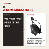 Frage und Antwort zu Titanium Strength ProClimber Stair Climber: Wie hoch muss meine Decke sein?
