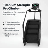 Titanium Strength ProClimber Stair Climber – 15 Widerstandsstufen, 8 Programme, max. 160 kg