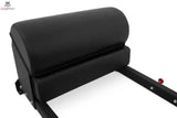 Titanium Strength Professional Hip Thrust 131HT: Detail der gepolsterten Rückenrolle aus schwarzem Kunstleder