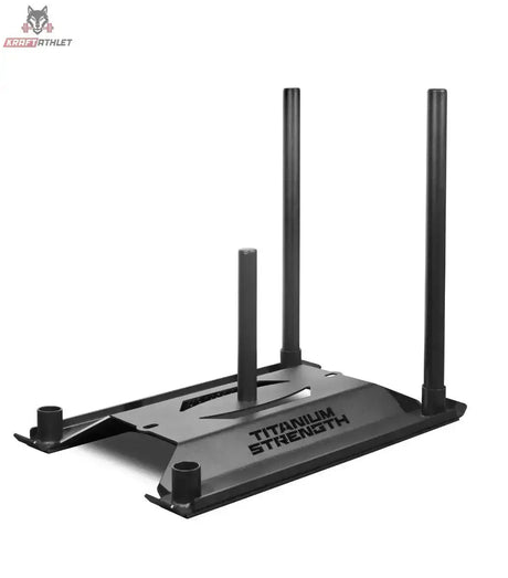 Titanium Strength PS40 Premier Power Sled in Schwarz, Schrägansicht mit zwei Stangen