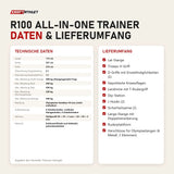 Technische Daten und Lieferumfang von Titanium Strength R100 All-in-One Trainer als Tabelle