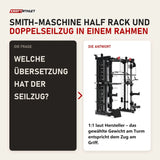 Frage und Antwort zu Titanium Strength R200 All-in-One Trainer: Welche Übersetzung hat der Seilzug?