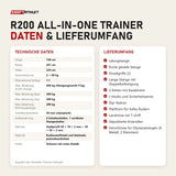 Technische Daten und Lieferumfang von Titanium Strength R200 All-in-One Trainer als Tabelle