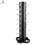 Titanium Strength Rack für Pulley Grips leer in Frontansicht mit Haken rundum