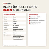 Technische Daten und Merkmale von Titanium Strength Rack für Pulley Grips als Tabelle