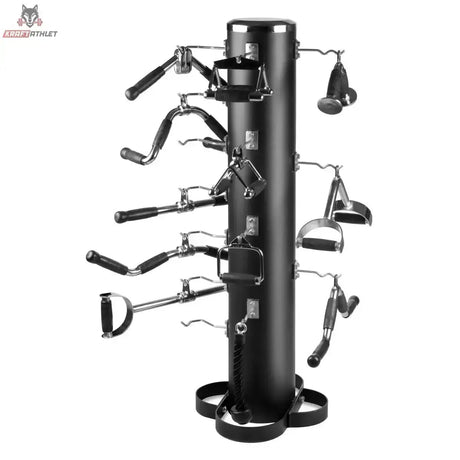 Titanium Strength Rack für Pulley Grips voll bestückt mit verschiedenen Kabelzug-Griffen