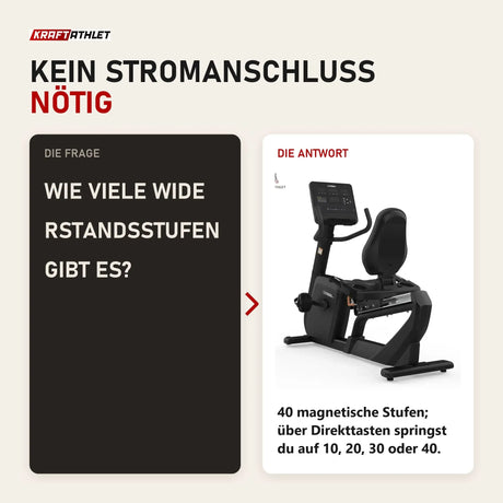 Frage und Antwort zu Titanium Strength RB1100 Liegeergometer Pro Series: Wie viele Widerstandsstufen gibt es?
