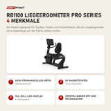 Titanium Strength RB1100 Liegeergometer Pro Series mit 4 Merkmalen: Kein Stromanschluss nötig, 40 Magnetstufen, 15,6-Zoll-LED-Display, Verstellbarer Sitz und Rückenlehne