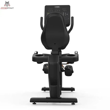 Titanium Strength RB1100 Liegeergometer Pro Series, Rückansicht mit Rückenlehne und Konsolenmast
