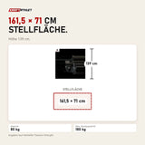 Maßbild Titanium Strength RB2000 Liegeergometer Pro Series: Stellfläche 161,5 × 71 cm, Höhe 139 cm