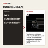 Frage und Antwort zu Titanium Strength RB2000T Liegeergometer mit Touchscreen: Was unterscheidet es vom RB2000?