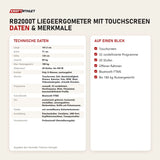 Technische Daten und Merkmale von Titanium Strength RB2000T Liegeergometer mit Touchscreen als Tabelle
