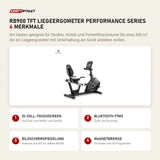 Titanium Strength RB900 TFT Liegeergometer Performance Series mit 4 Merkmalen: 10-Zoll-Touchscreen, Bluetooth FTMS, Bildschirmspiegelung, Magnetbremse