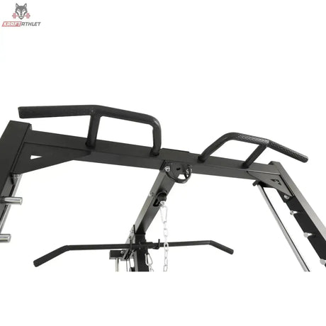 Titanium Strength RM10 Deluxe Multipower und Rack mit Lat und Row – Detail der Klimmzugstange mit mehreren Griffen