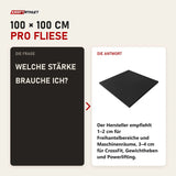Frage und Antwort zu Titanium Strength RTBLK Premium Bodenschutzmatte: Welche Stärke brauche ich?