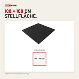 Maßbild Titanium Strength RTBLK Premium Bodenschutzmatte: Stellfläche 100 × 100 cm