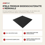 Titanium Strength RTBLK Premium Bodenschutzmatte mit 4 Merkmalen: 100 × 100 cm pro Fliese, Hohe Dichte und feine Granulierung, Rutschfeste Oberfläche, Dämpft Stöße Geräusche und Vibrationen