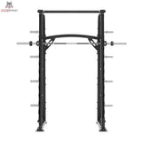 Titanium Strength RXS Multipower mit Multilevel-Rack: Multilevel-Rack in Frontansicht mit Langhantel