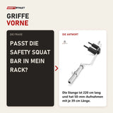 Frage und Antwort zu Titanium Strength Safety Squat Bar: Passt die Safety Squat Bar in mein Rack?
