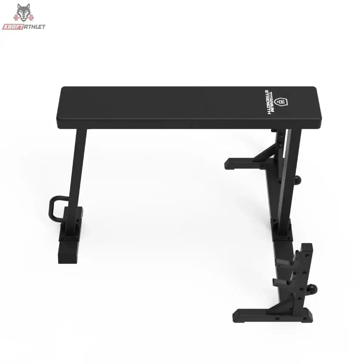 Titanium Strength Seal Row Bench Chinesische Ruderbank von der Seite mit Logo am Polster und Stützfüßen