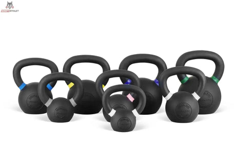 Titanium Strength SK24 Kettlebell-Set 4–24 kg mit Rack als Kettlebell-Gruppe ohne Rack mit farbigen Gewichtsmarkierungen