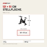 Maßbild Titanium Strength SP1 Indoor Cycle: Stellfläche 121 × 51 cm, Höhe 111 cm