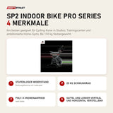Titanium Strength SP2 Indoor Bike Pro Series mit 4 Merkmalen: Stufenloser Widerstand, 20 kg Schwungrad, Poly-V-Riemenantrieb, Sattel und Lenker vertikal und horizontal verstellbar