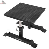 Titanium Strength SQBX Höhenverstellbare Plyo/Squat-Box in Schrägansicht mit Riffelblech-Plattform, schwarz