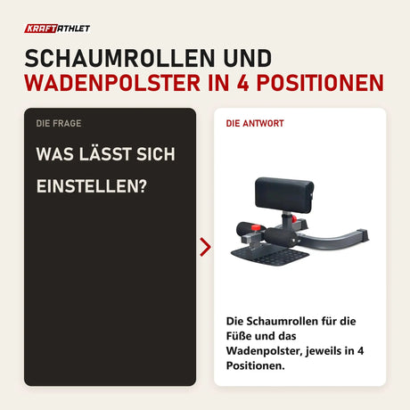 Frage und Antwort zu Titanium Strength SS120 Sissy Squat: Was lässt sich einstellen?