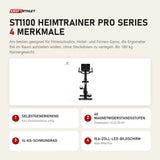 Titanium Strength ST1100 Heimtrainer Pro Series mit 4 Merkmalen: Selbstgenerierend, 40 Magnetwiderstandsstufen, 14-kg-Schwungrad, 15,6-Zoll-LED-Bildschirm