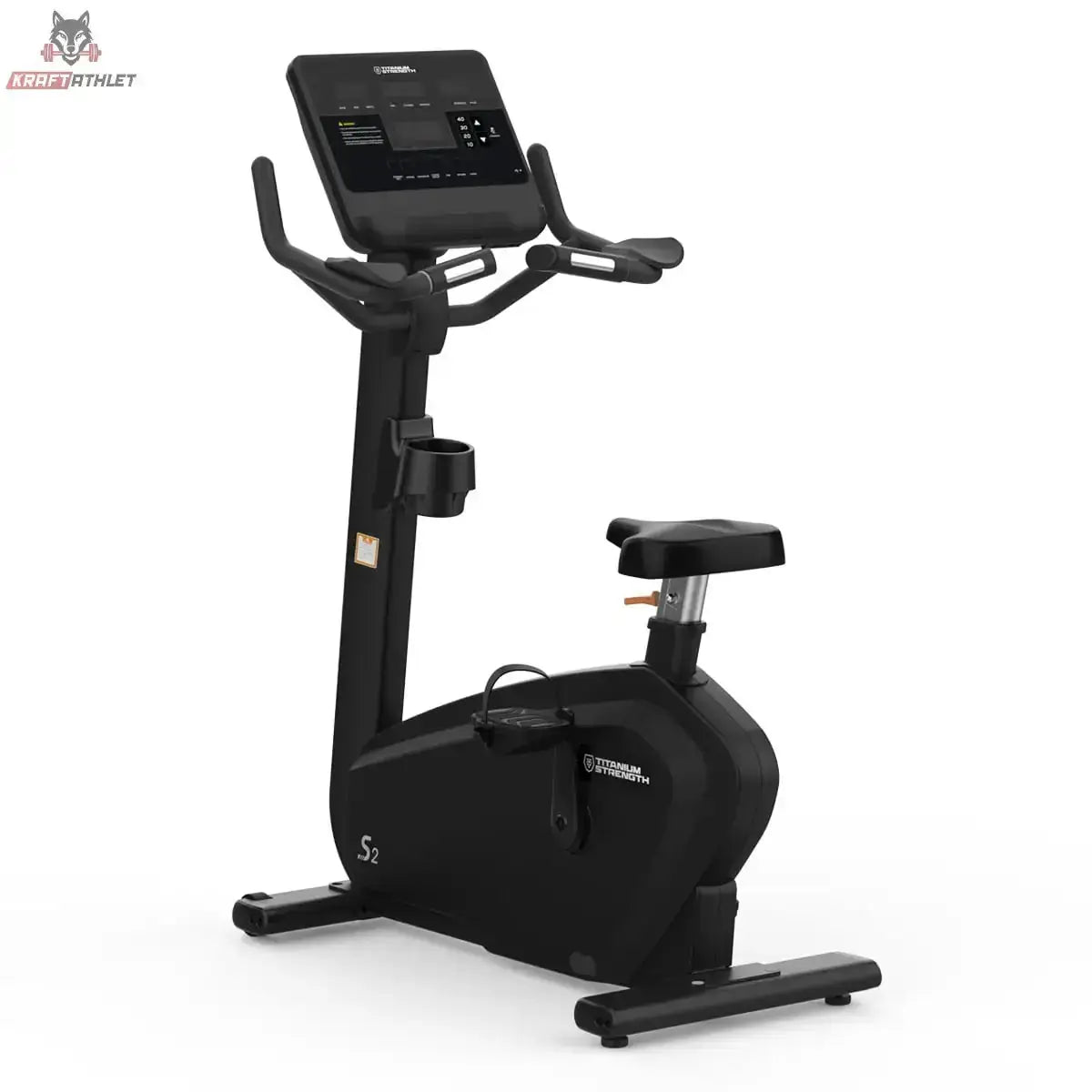 Titanium Strength ST1100 Heimtrainer Pro Series in Schrägansicht von vorne mit Display