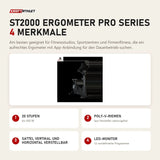 Titanium Strength ST2000 Ergometer Pro Series mit 4 Merkmalen: 20 Stufen, Poly-V-Riemen, Sattel vertikal und horizontal verstellbar, LED-Monitor