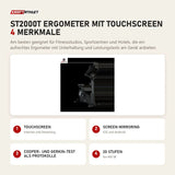 Titanium Strength ST2000T Ergometer mit Touchscreen mit 4 Merkmalen: Touchscreen, Screen Mirroring, Cooper- und Gerkin-Test als Protokolle, 20 Stufen