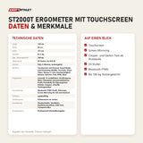 Technische Daten und Merkmale von Titanium Strength ST2000T Ergometer mit Touchscreen als Tabelle