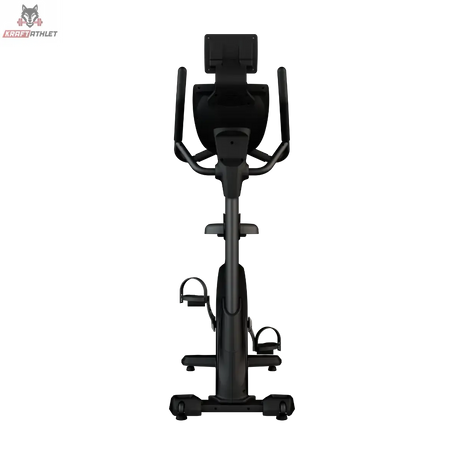 Titanium Strength ST2000T Ergometer mit Touchscreen: Vorderansicht mit Touchscreen und Pedalen