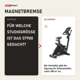 Frage und Antwort zu Titanium Strength ST900 LCD Ergometer Performance Series: Für welche Studiogröße ist das ST900 gedacht?