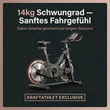 Titanium Strength ST900 LCD Upright-Ergometer Performance Series – Grafik zum Schwungrad mit Rad vor dunklem Hintergrund