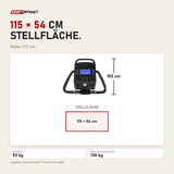 Maßbild Titanium Strength ST900 LCD Upright-Ergometer Performance Series: Stellfläche 115 × 54 cm, Höhe 153 cm
