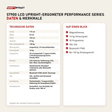 Technische Daten und Merkmale von Titanium Strength ST900 LCD Upright-Ergometer Performance Series als Tabelle