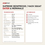 Technische Daten und Merkmale von Titanium Strength Supreme Beinpresse / Hack Squat als Tabelle