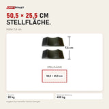 Maßbild Titanium Strength T-DLBLOCKS Sicherheitsblöcke für Kreuzheben (Paar): Stellfläche 50,5 × 25,5 cm, Höhe 7,4 cm