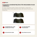 Titanium Strength T-DLBLOCKS Sicherheitsblöcke für Kreuzheben (Paar) mit 4 Merkmalen: Scheibenwechsel ohne Anheben der Stange, Als Paar für beide Stangenenden, Rutschfester Gummi, Belastbar bis 450 kg