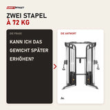 Frage und Antwort zu Titanium Strength TAP Doppel-Kabelzugstation: Kann ich das Gewicht später erhöhen?