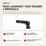 Titanium Strength TBAR Landmine T-Bar Trainer mit 4 Merkmalen: 360° drehbar mit Doppellager, Für olympische Langhanteln 50 mm, Maximale Belastung 120 kg, Im Rack oder am Boden auf Bumper Plates