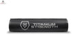 Titanium Strength TBP Hantelpolster in Schwarz mit Logo, Seitenansicht auf weißem Hintergrund
