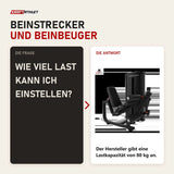 Frage und Antwort zu Titanium Strength TF1 Beinbeuger und Beinstrecker: Wie viel Last kann ich einstellen?