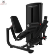 Titanium Strength TF1 Beinbeuger und Beinstrecker in Schrägansicht mit Sitz, Beinpolstern und Gewichtsturm